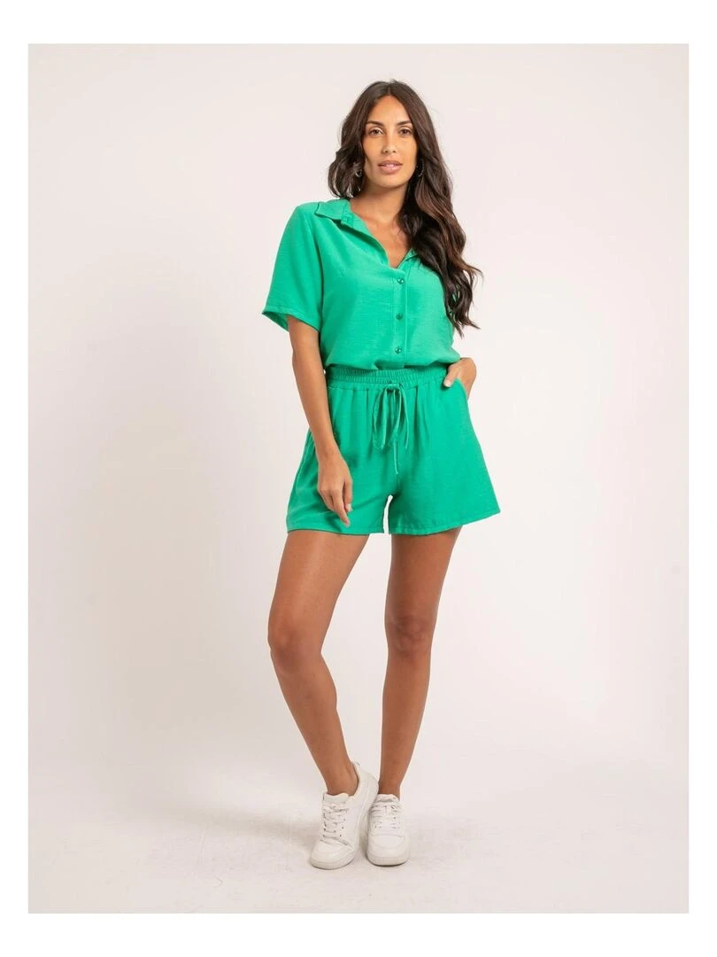 Chemise manches courtes OROKIA   Vert