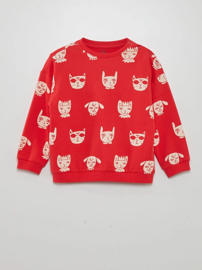 Sweat à col rond X Little Bad Wolf   Rouge
