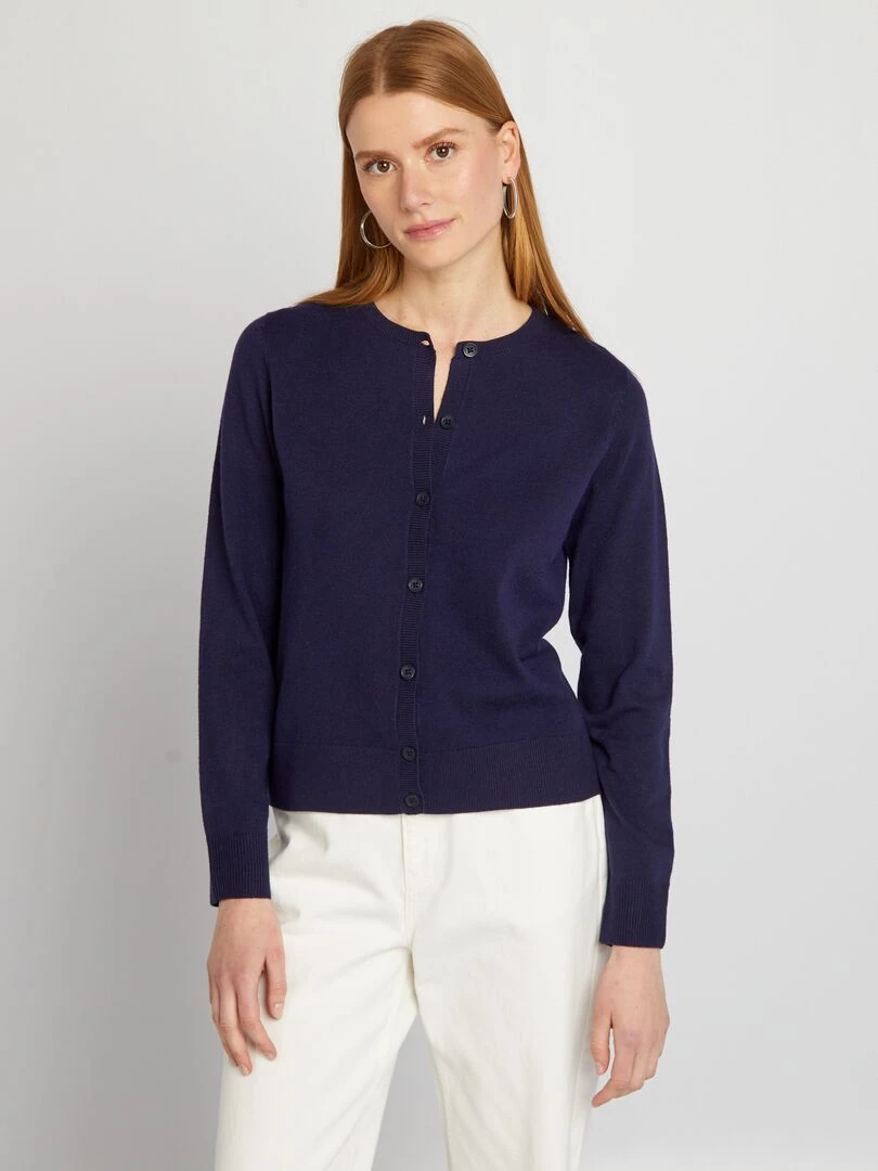 Gilet manches longues   Bleu marine