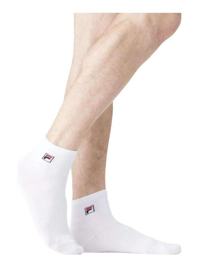Lot de 6 Paires de Chaussettes Lowcuts Fila   Blanc