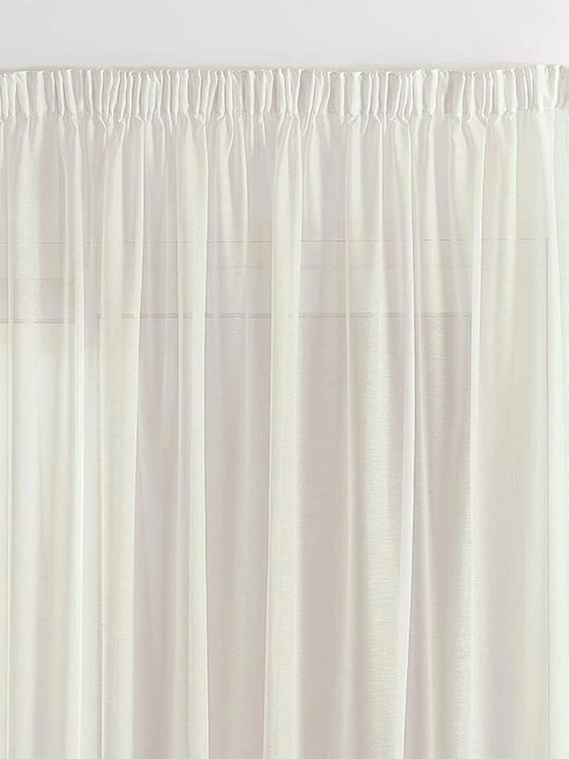 Voilage uni et sablé avec cornely   Beige