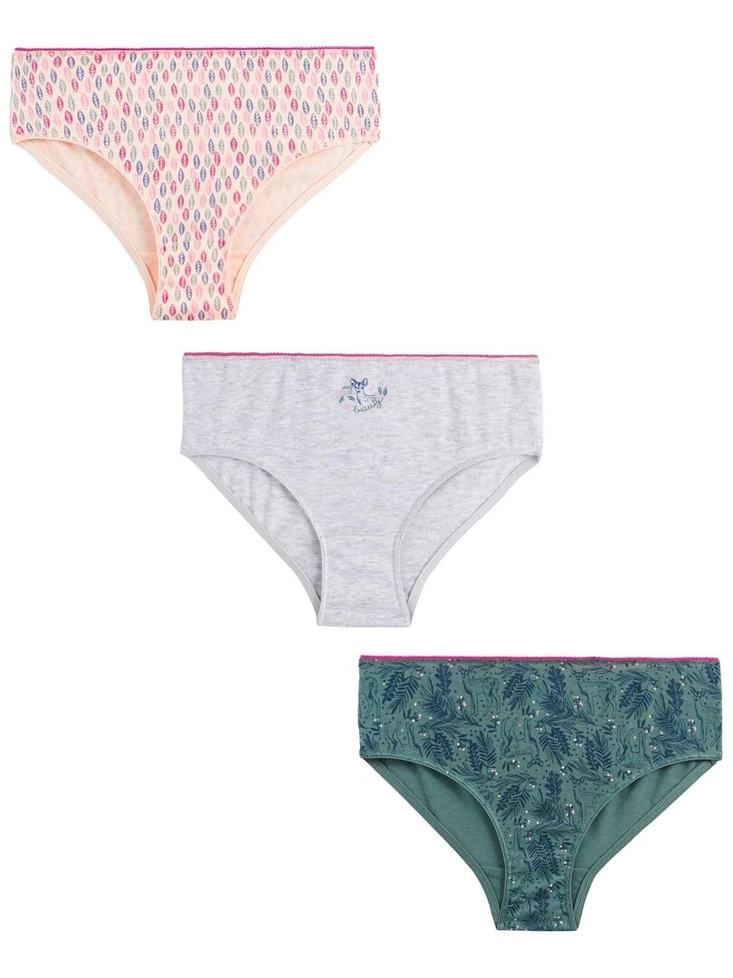 Lot de 3 culottes fille Tombouctou Multicolore
