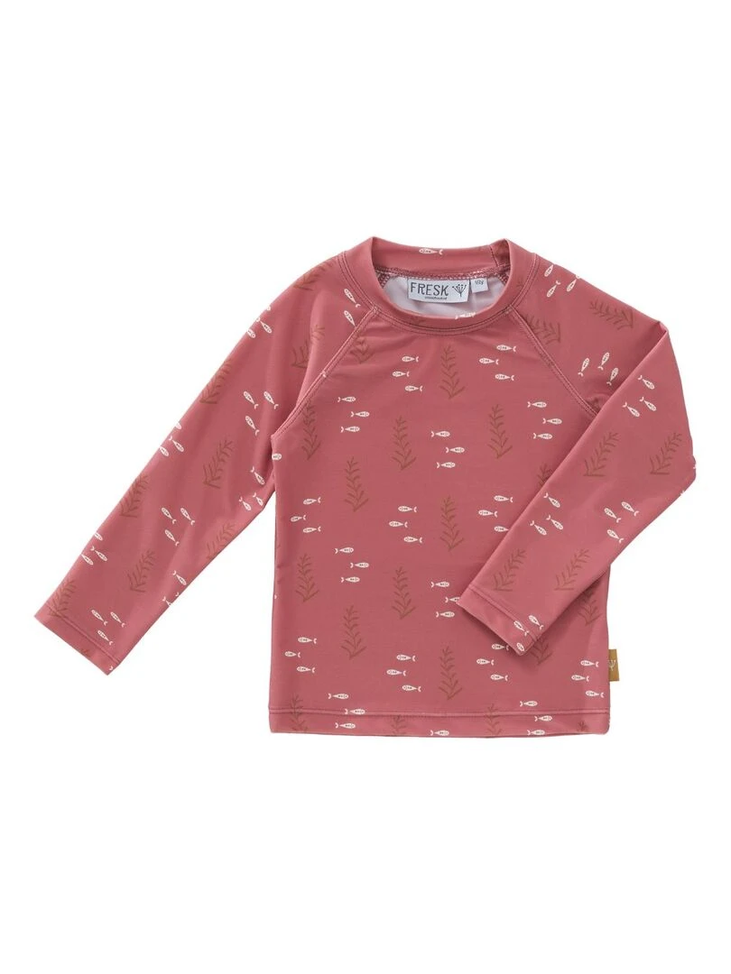 Tee shirt anti uv manches longues Ocean amber (6 12 mois) Rouge