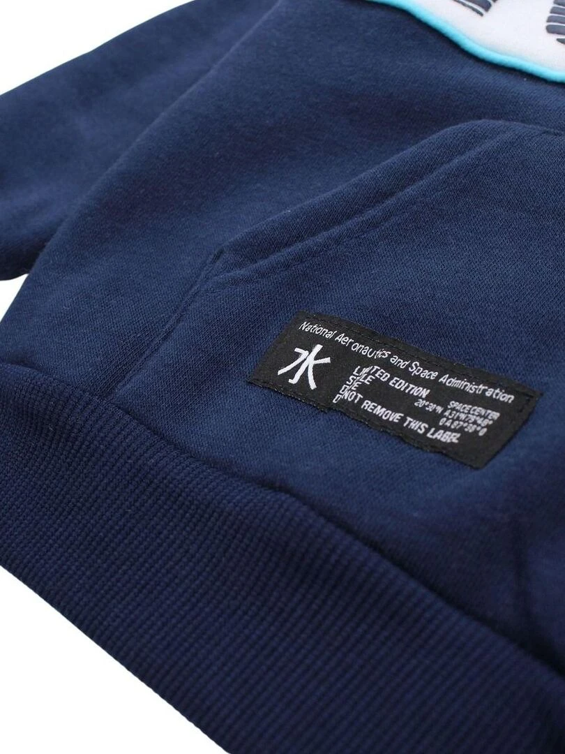 Nasa   Sweat garçon imprimé logo   Bleu marine