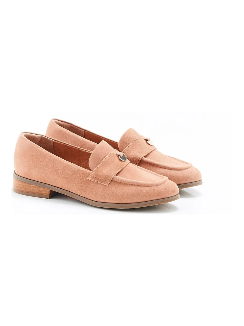 Mocassins avec médaillon Damart Camel