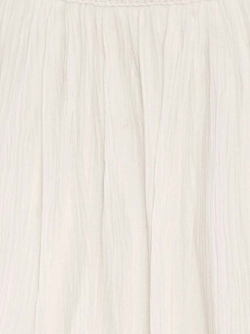 Robe évasée avec broderie   blanc