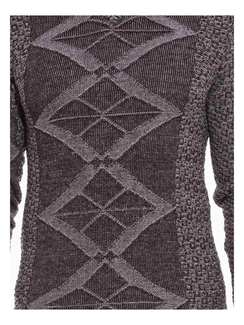 Pull col V LADAM   Gris foncé