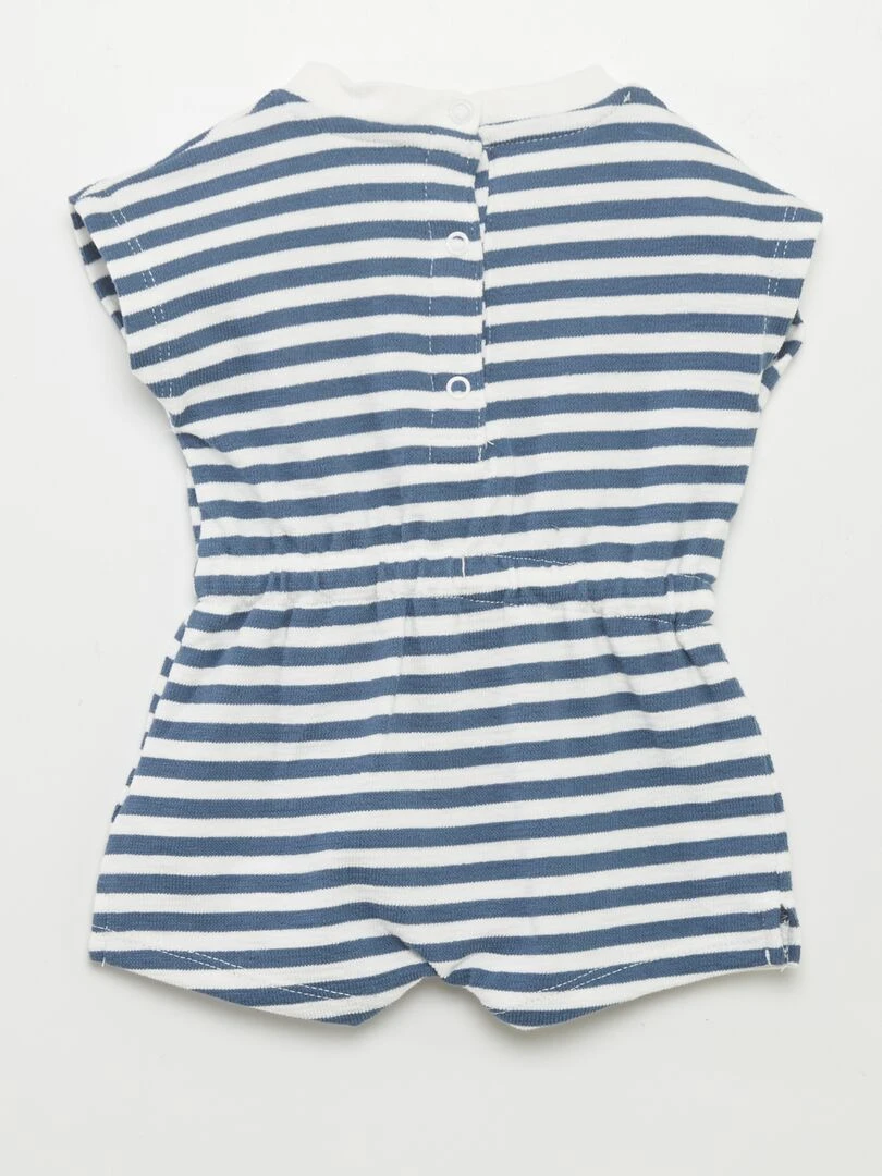 Barboteuse en french terry 'Disney'   Bleu marine