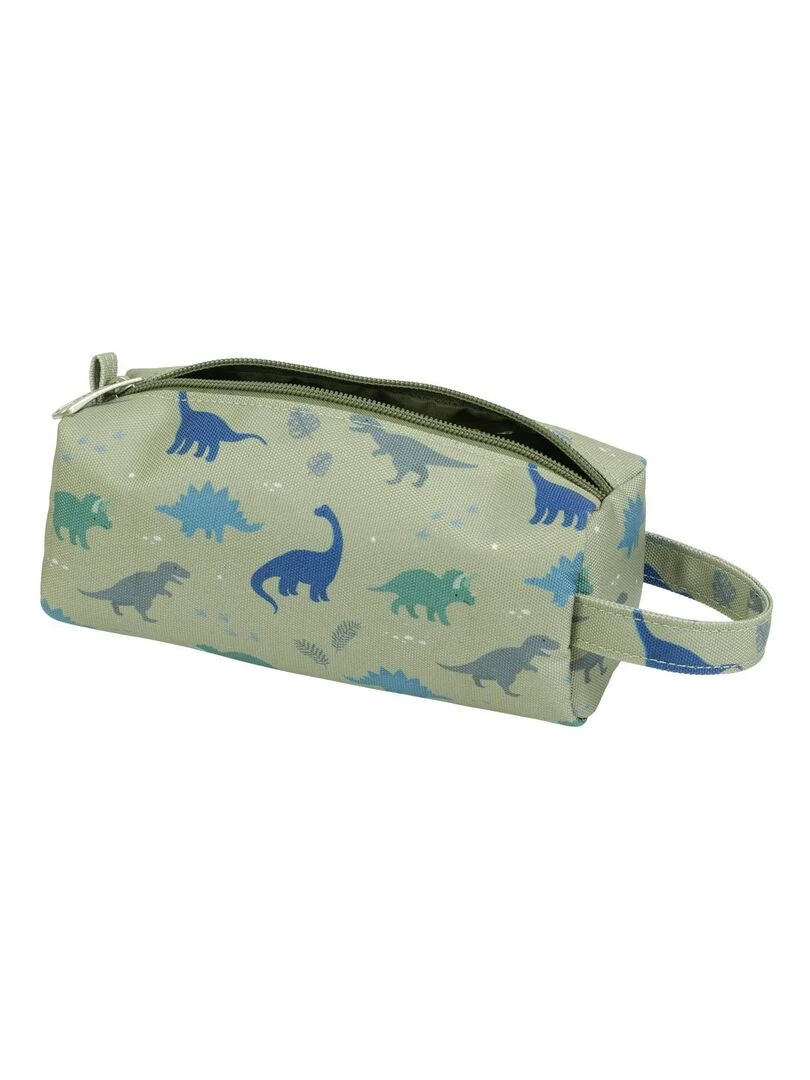 Trousse scolaire dinosaures Vert
