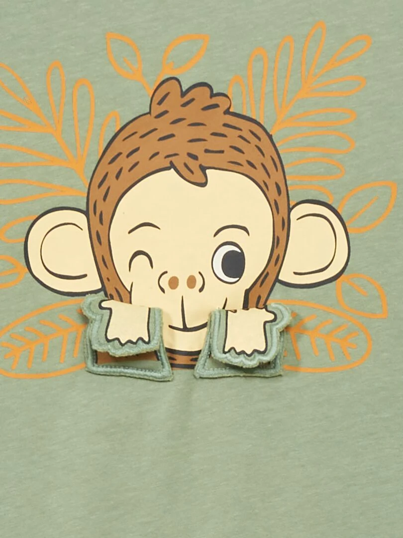 T shirt en jersey avec animation Vert