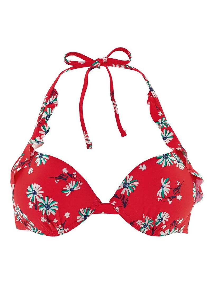 Haut de maillot push up GARRIGUE Brigitte Bardot Bain Rouge