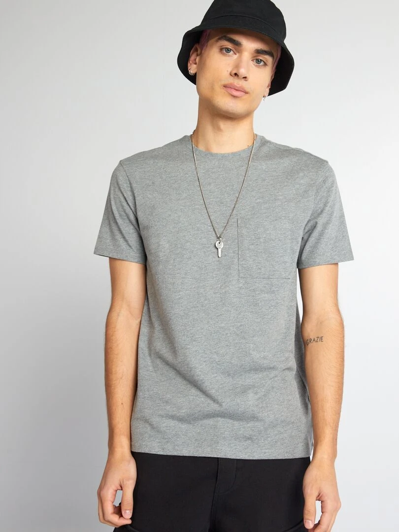 T shirt basique   Gris