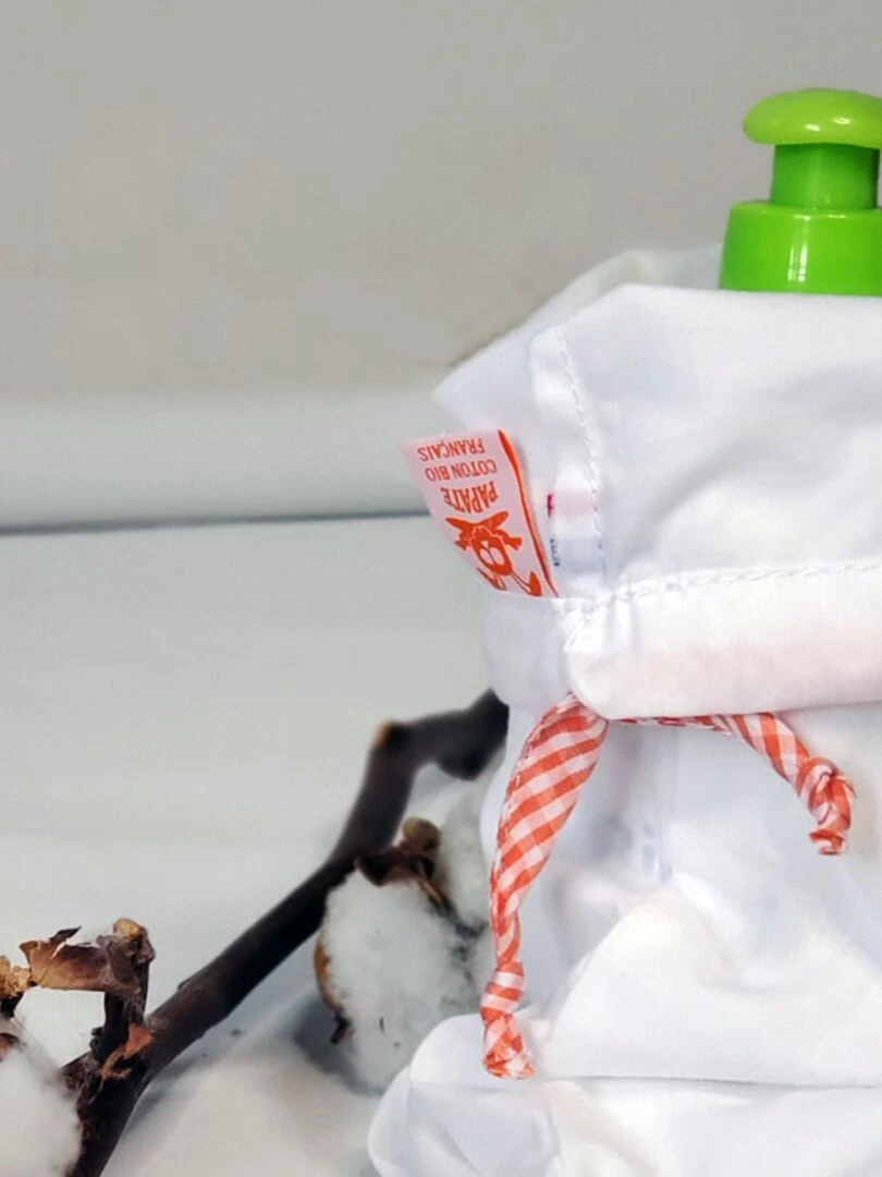 Pochon de rangement en Coton Bio   Blanc