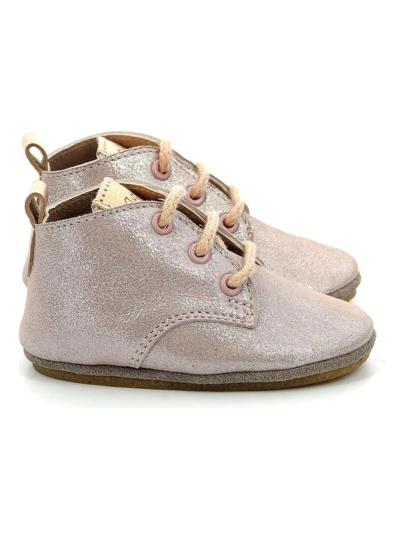Chaussons Cuir Layas Rose