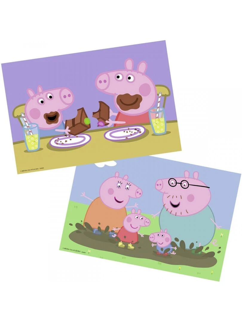 Puzzle 2x24 p Peppa Pig La vie de famille N/A