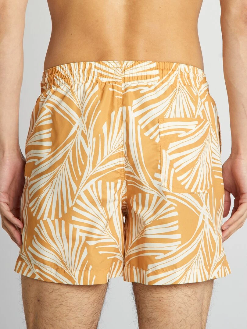 Short de bain avec motifs   Jaune