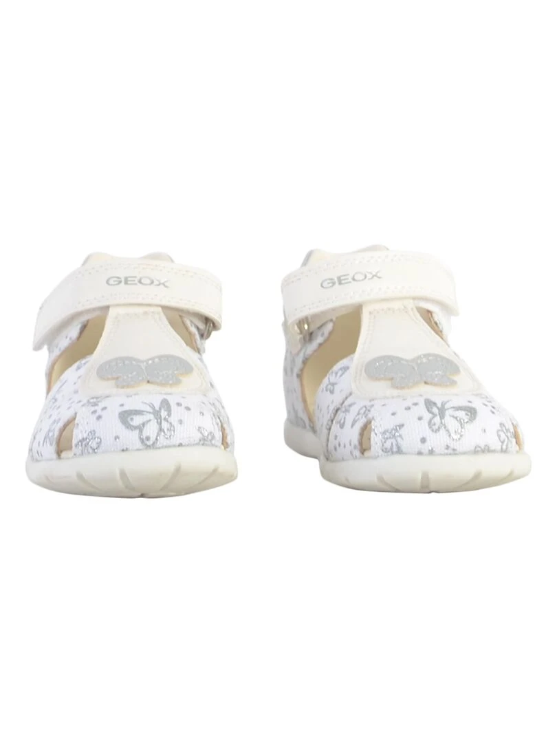 Sandale à Scratch Plate Geox Enfant Elthan   Blanc