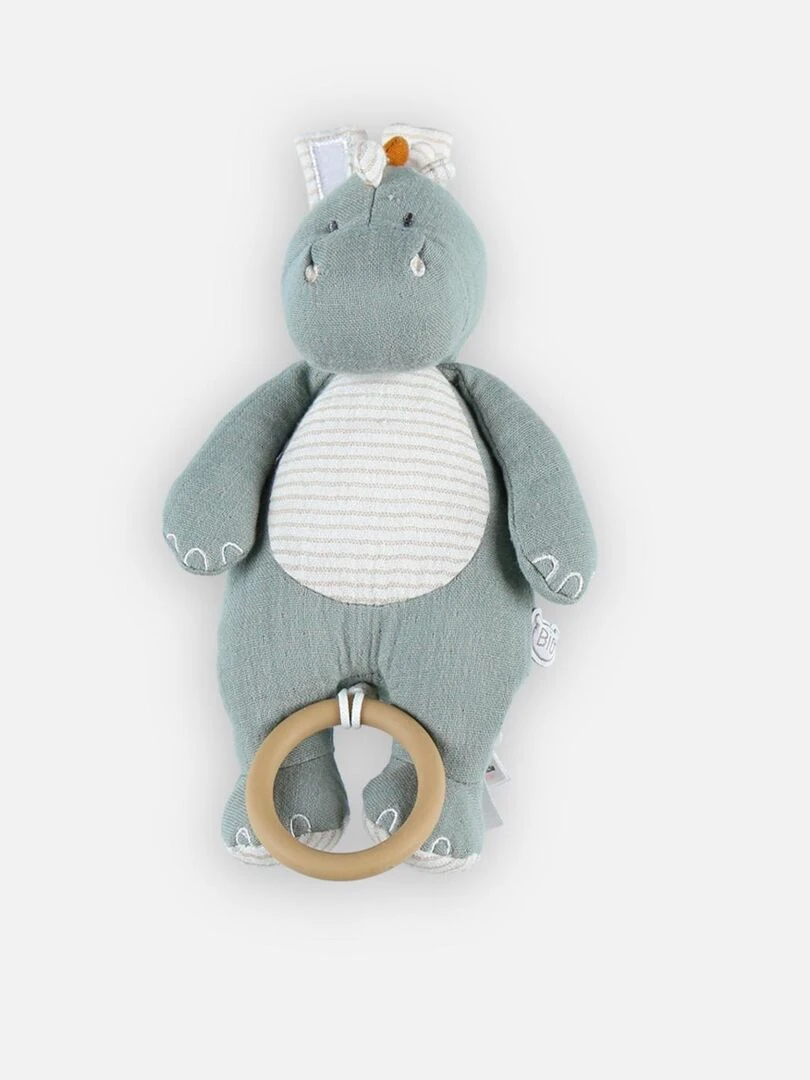 Peluche mini musicale Stegi en mousseline BIO  eucalyptus   Vert