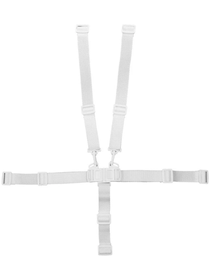 Harnais de sécurité 5 points pour chaise haute enfant Monsieur Bébé Délice Blanc