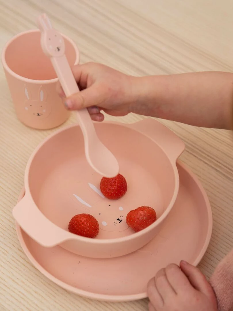 Bol en silicone Mrs Rabbit   Rose