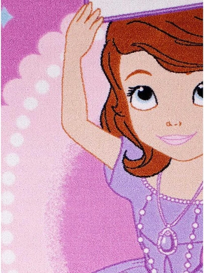 Tapis enfant SOFIA SMART PRINCESS Rose 95x133 Fait en Europe   Rose