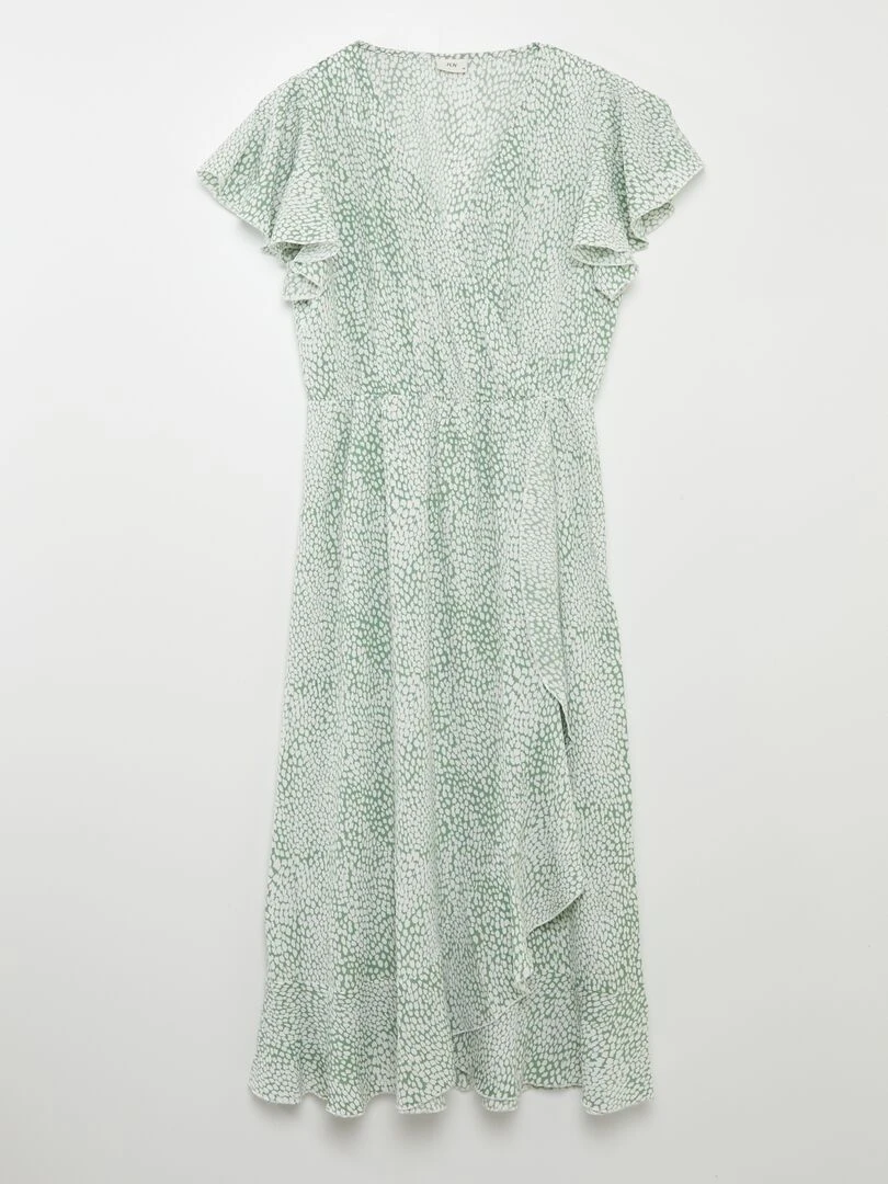 Robe imprimée et volantée 'JDY' Vert