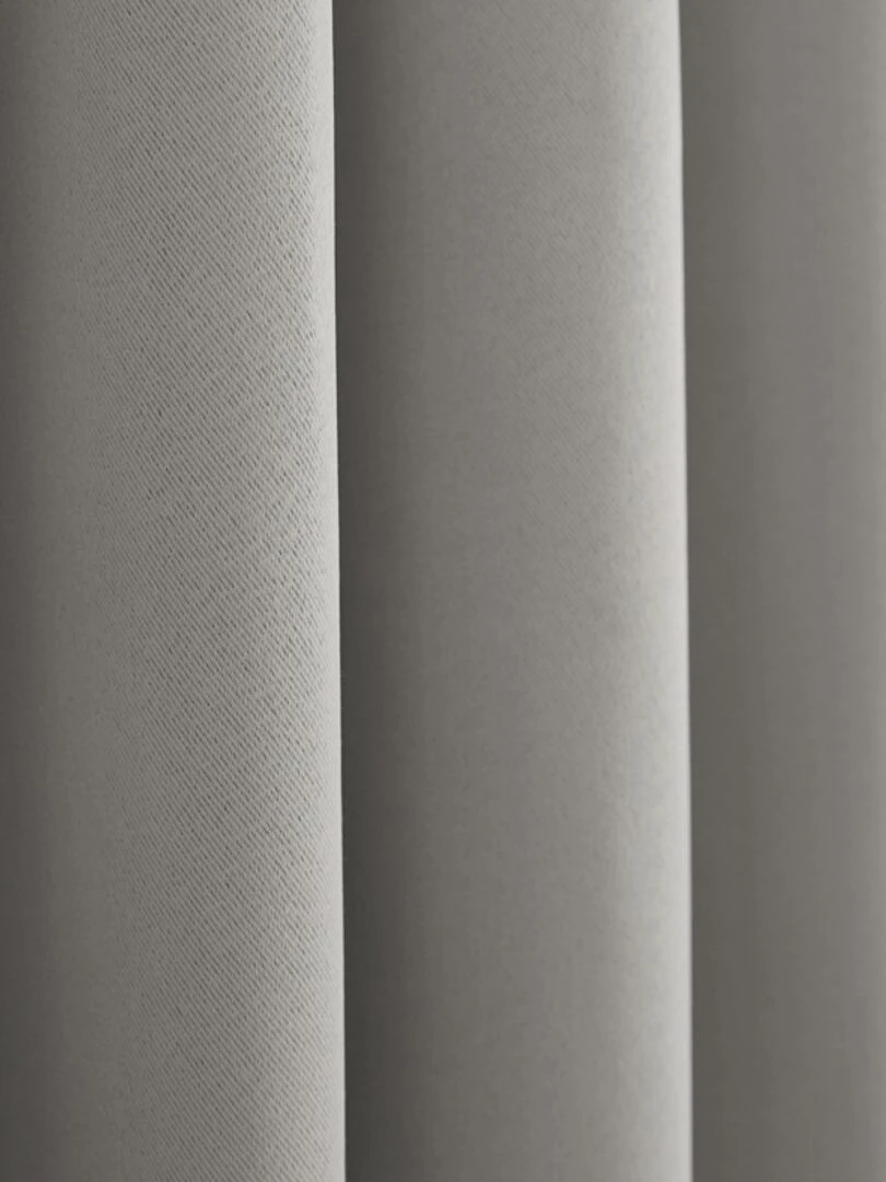 Lot de 2 rideaux occultant thermique argent 140 x 260 cm   Gris