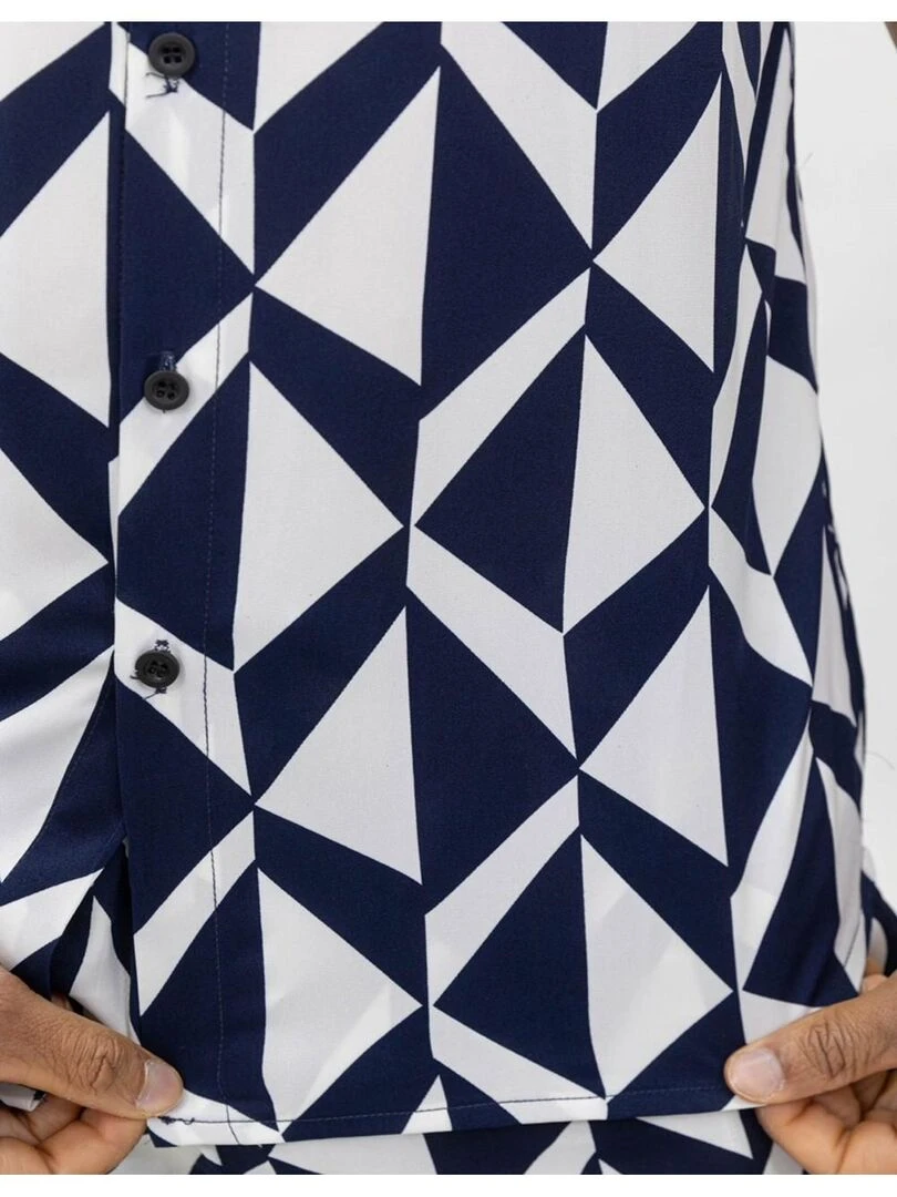 Ensemble Short Chemise Kebello   Bleu marine