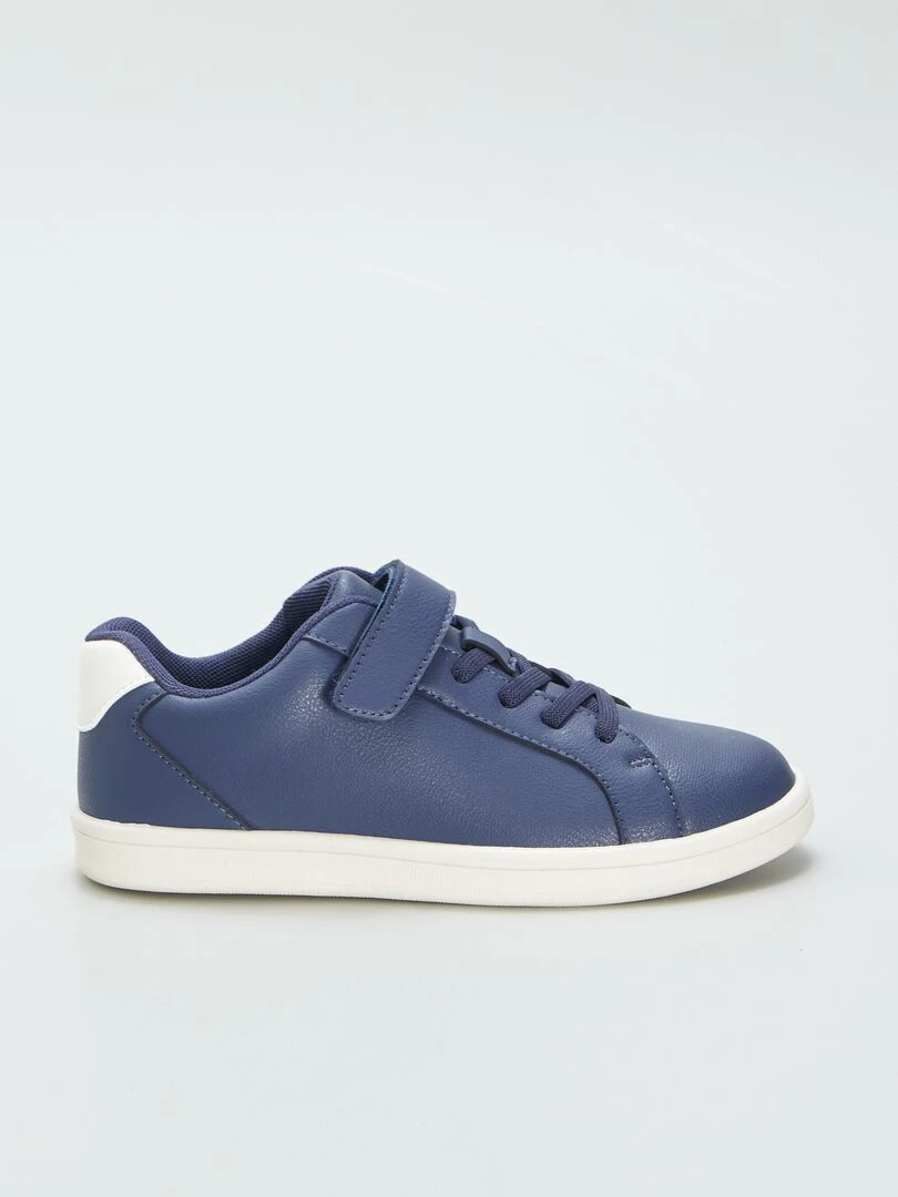 Baskets basses en simili Bleu
