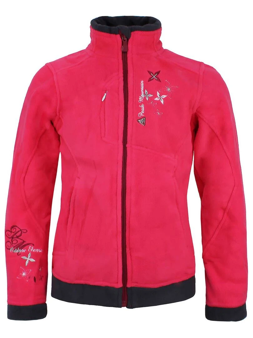 Blouson polaire fille FARIL PEAK MOUNTAIN Rose fushia