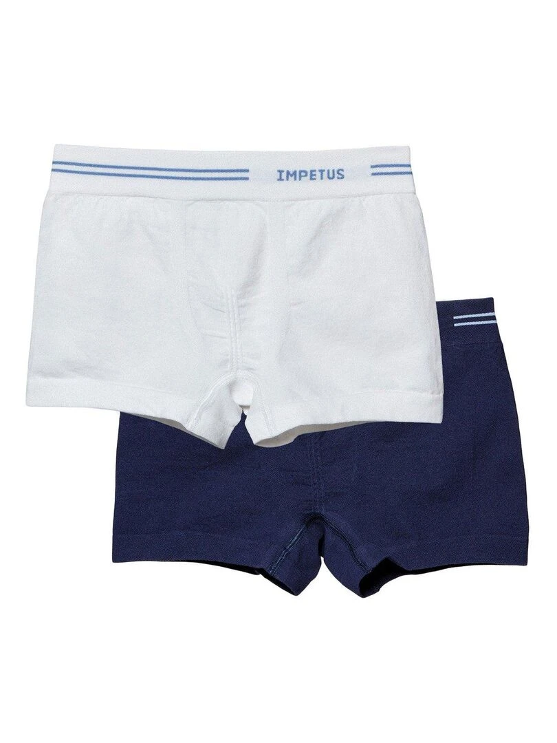 Pack de 2 boxers en coton sans coutures Seamless Bleu