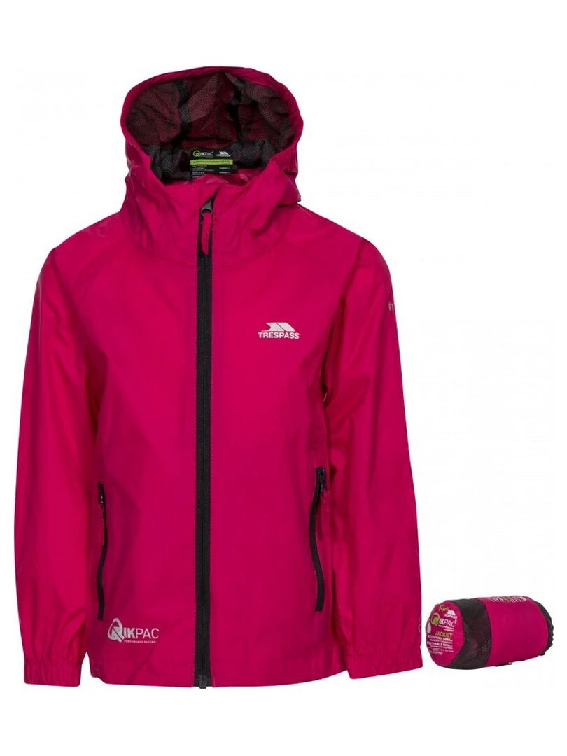 Trespass Qikpac Veste imperméable repliable unisexe Rose