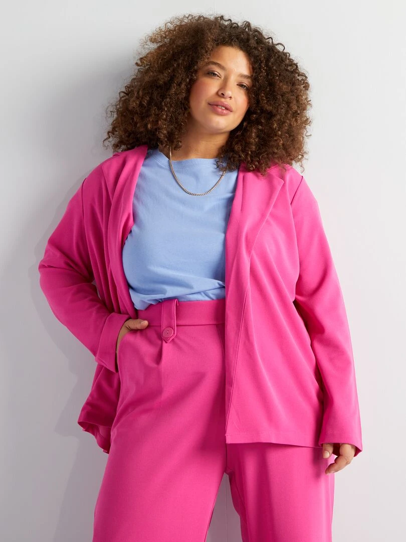 Veste de tailleur fluide 'Only Carmakoma' Rose