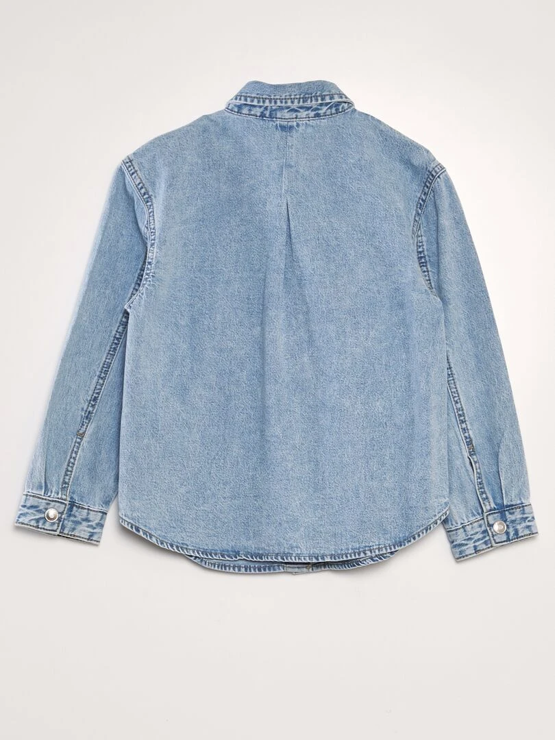 Chemise en denim délavé   Denim