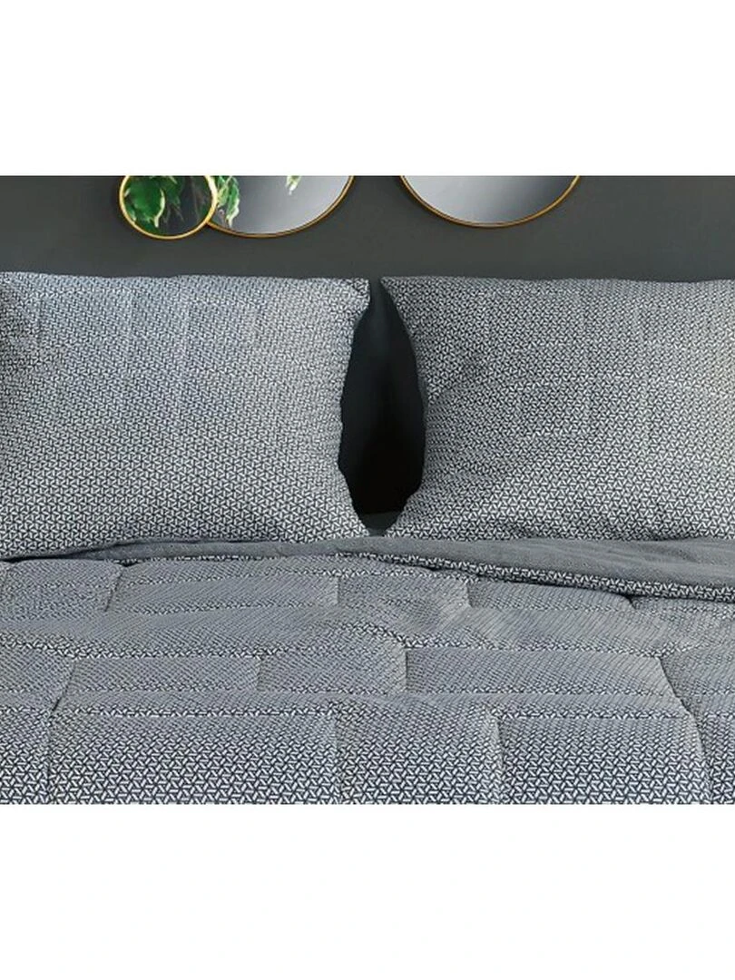 Jeté de lit matelassé à motifs géométriques Gris clair