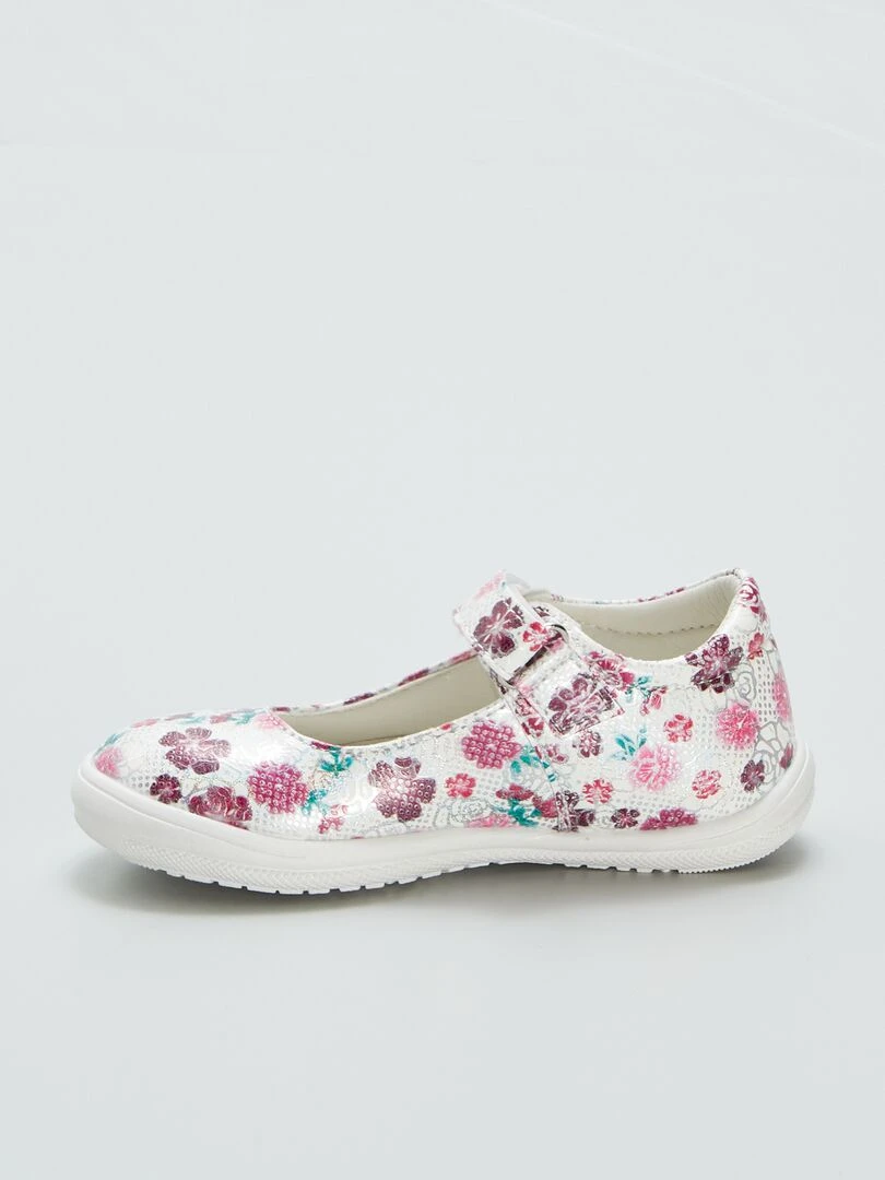 Chaussures babies à motif floral   Rose