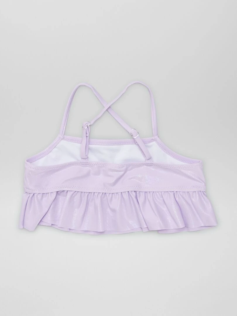 Maillot de bain volanté   2 pièces   Violet