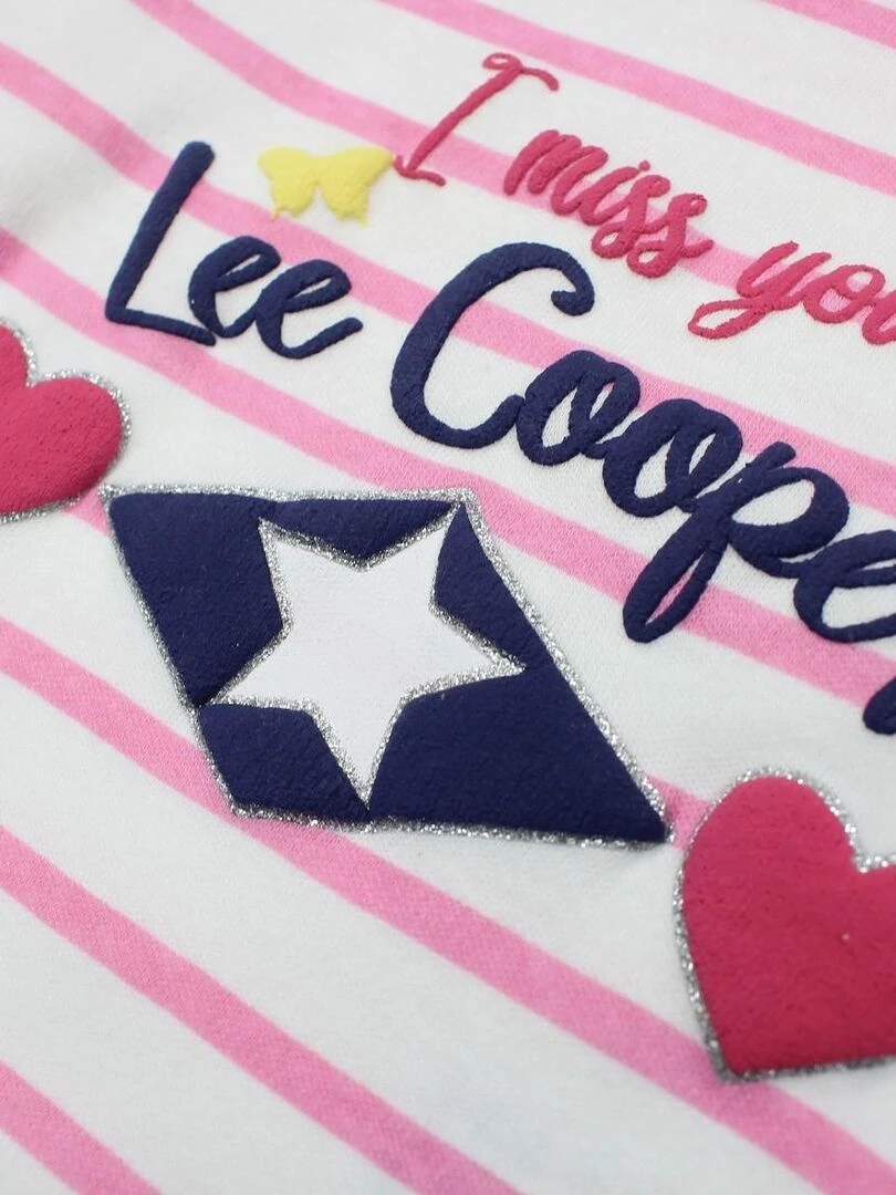 Lee Cooper   Lot de 2 bodys bébé fille en coton   Rose