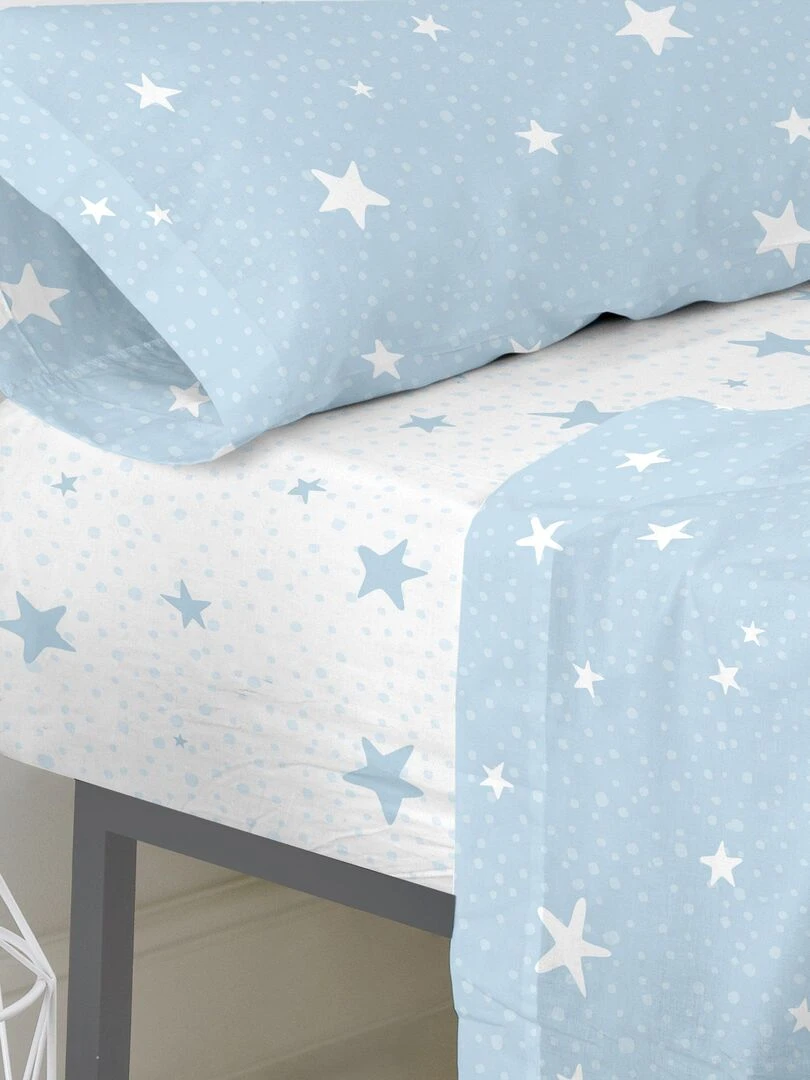Drap housse Little star "Happyfriday"   Bleu