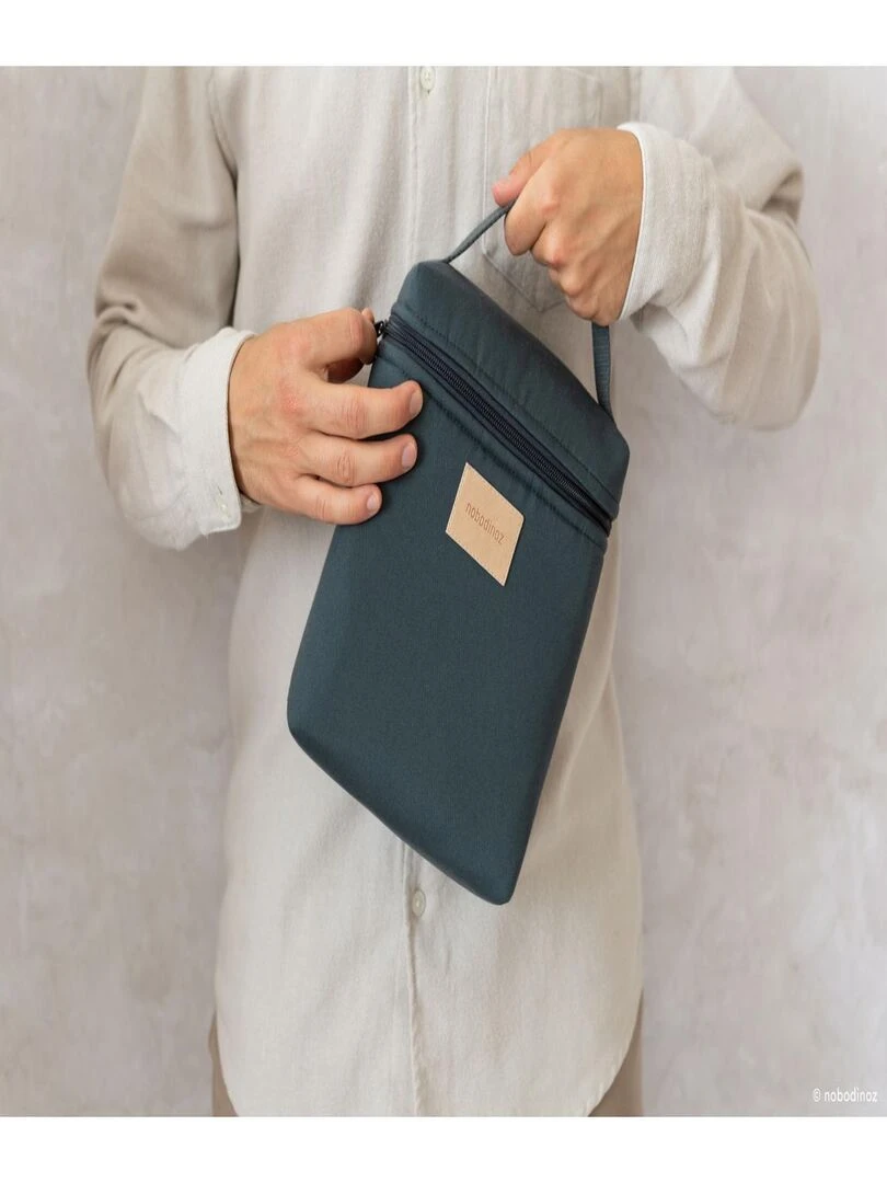 BABY ON THE GO INSULATED BABY BOTTLE AND LUNCH BAG Carbon Blue Bleu