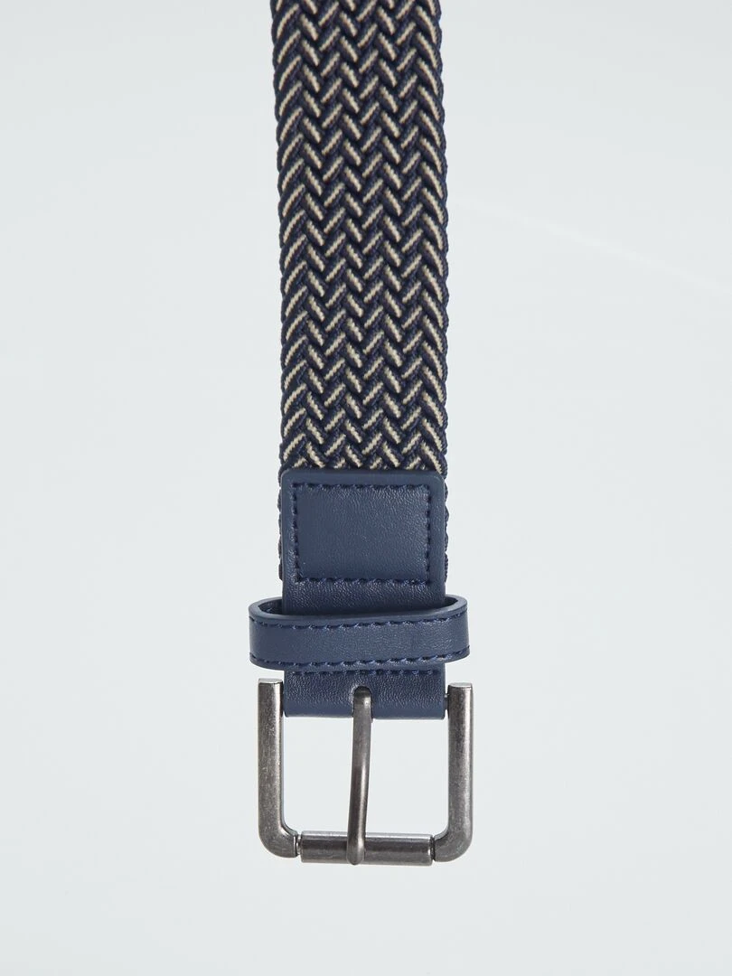 Ceinture tressée élastique   Bleu