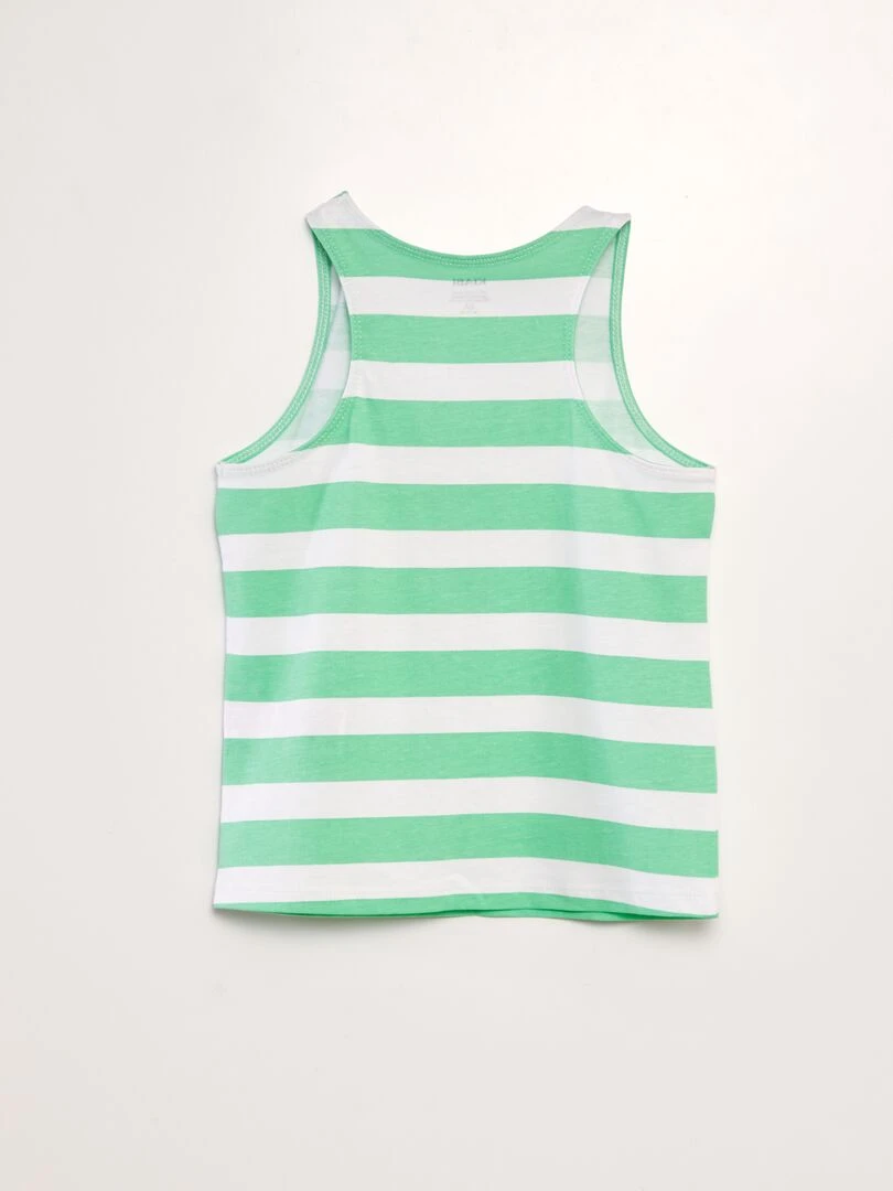 Débardeur imprimé à dos nageur   Vert