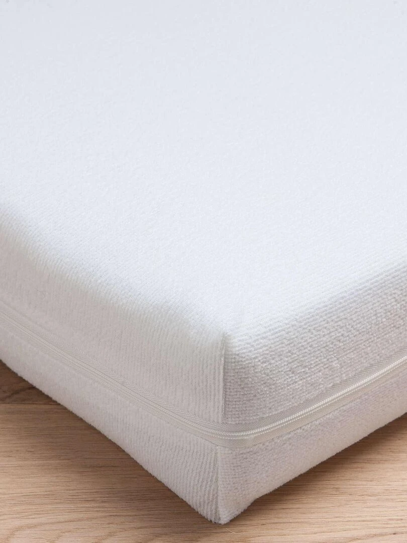 Alèse intégrale zippé en microfibre 60x120 cm Blanc