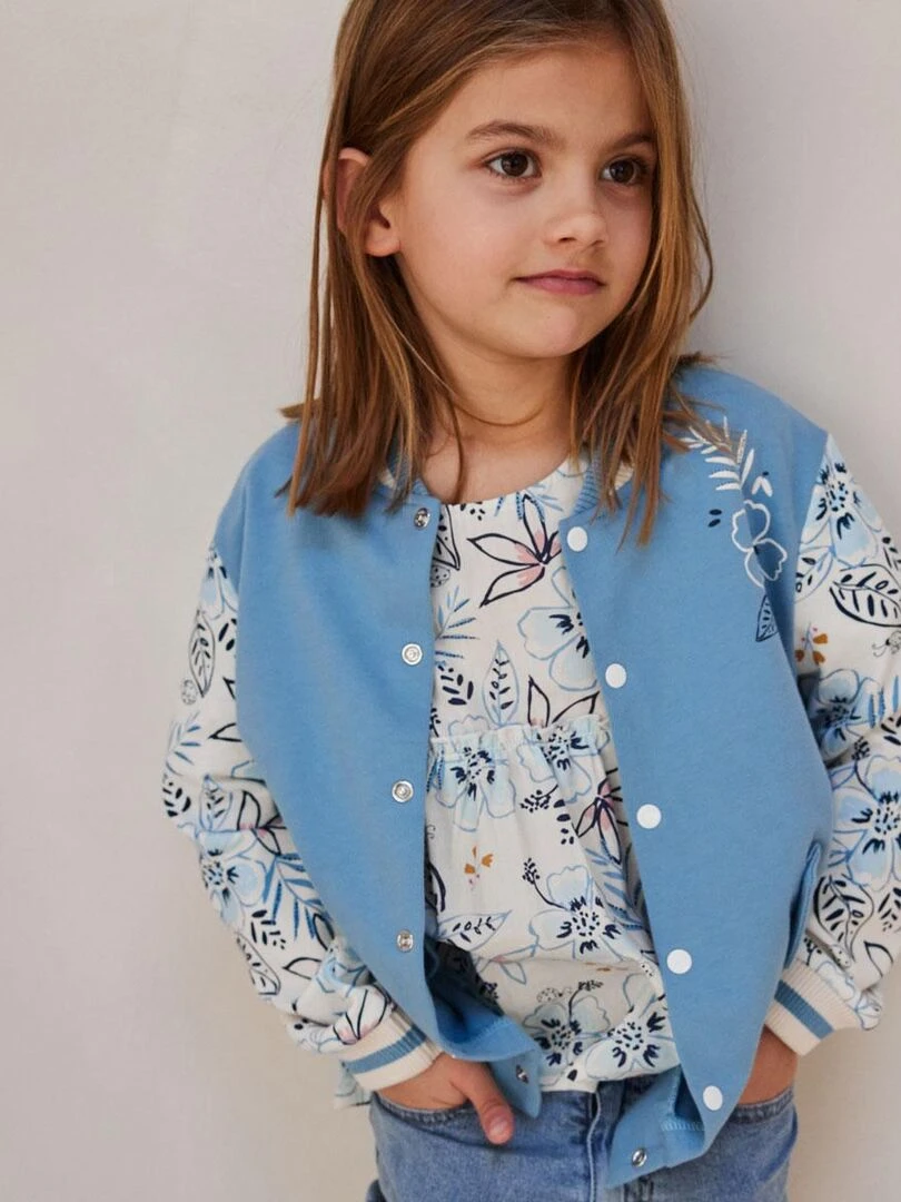 Veste teddy enfant Hélénie   Bleu