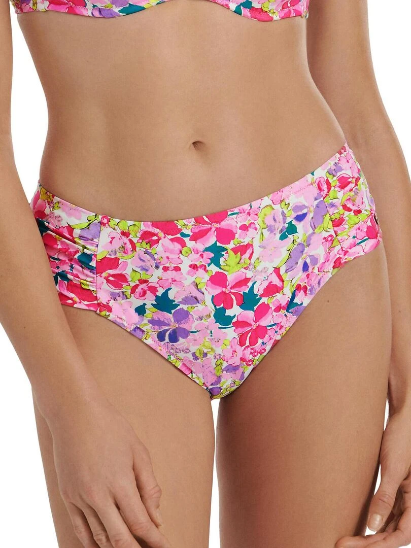 Bas maillot slip de bain taille haute Napoli Rose