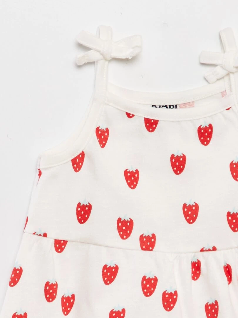 Lot de 2 robes   Vert/blanc/rouge