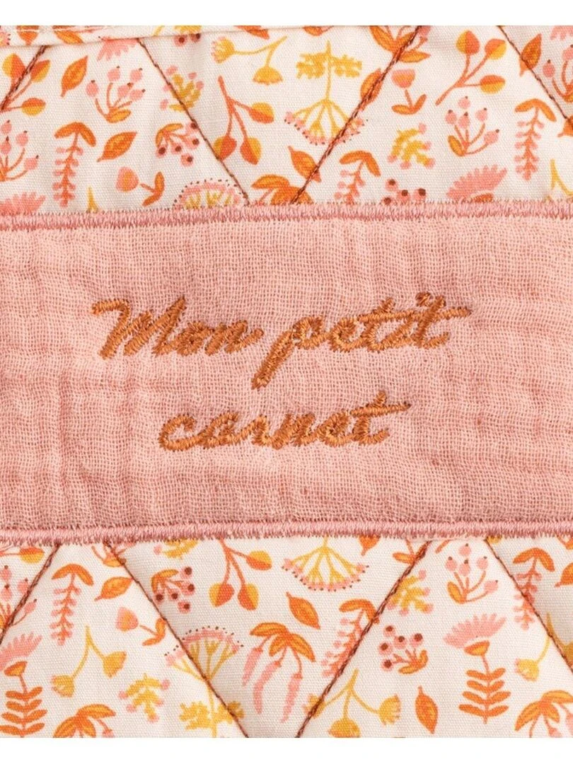 Protège carnet santé en coton rose SAUTHON Rose