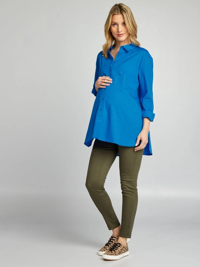 Chemise oversize de maternité Bleu