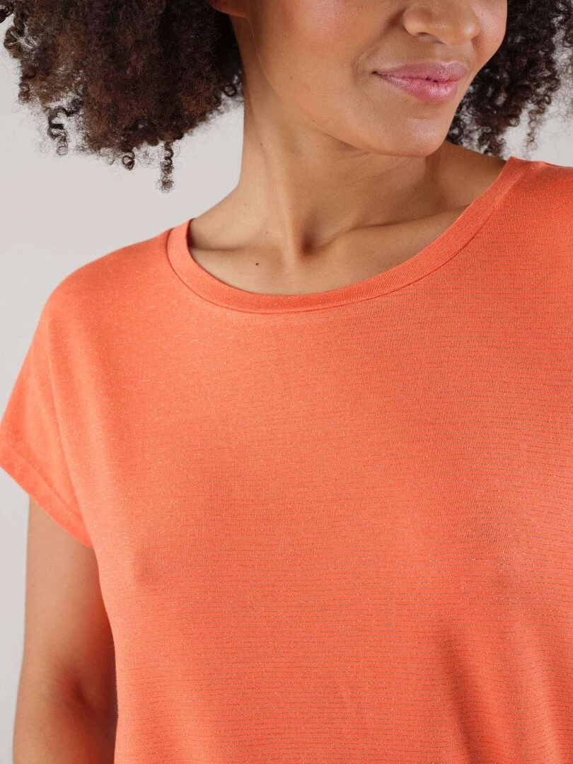 T shirt basique fantaisie pour femme 'Deeluxe'   Orange