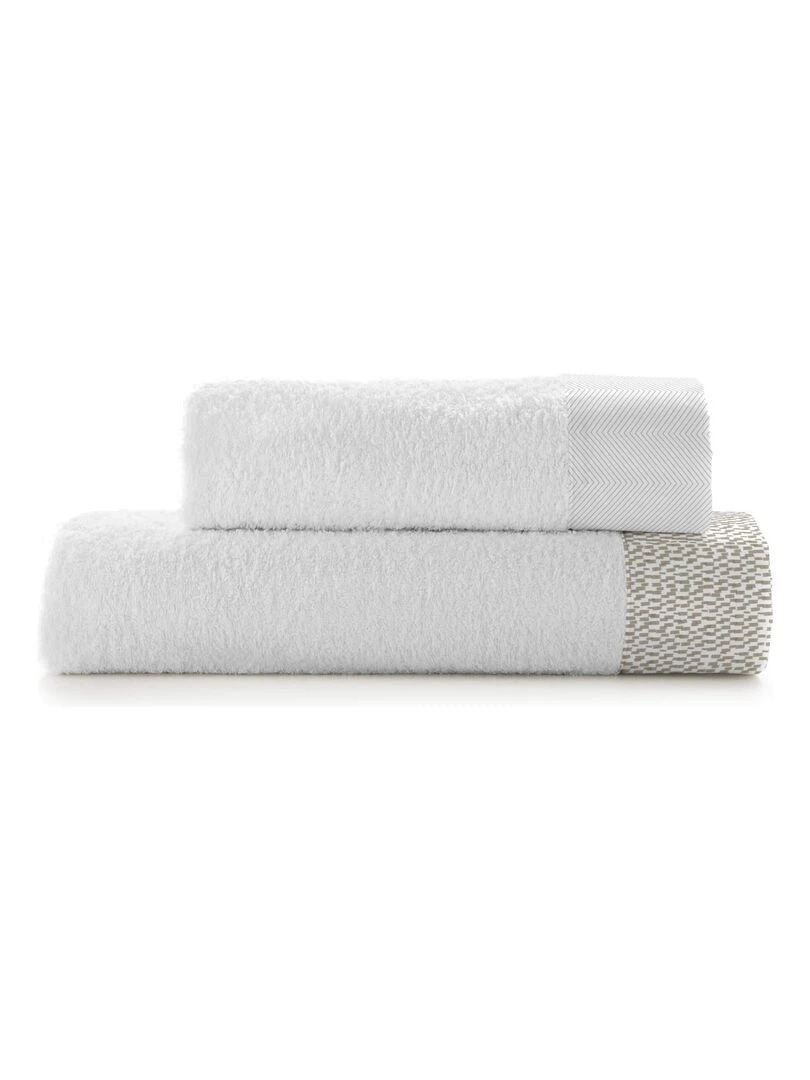 Lot de serviettes Light "Happyfriday" Blanc